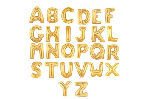 Giant 40 Inch Gold Alphabet Balloons